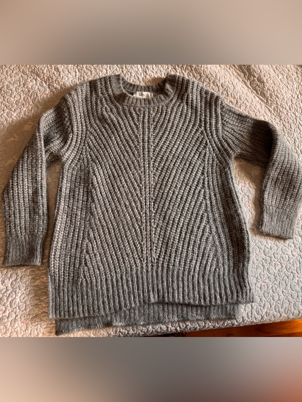 Closed Designer Alpaca Blend Chunky Tunic Sweater in EUC Heather Grey Sz XS / S